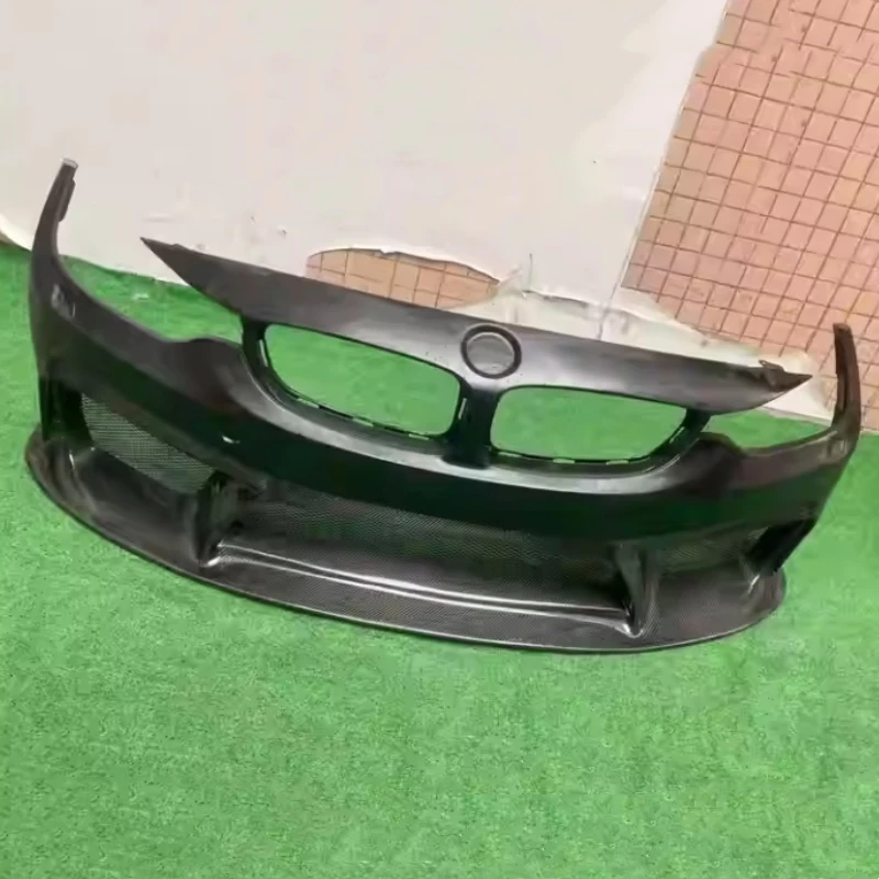 

Передний бампер из полууглеродного волокна для BMW M3 M4 F80 F82 F83 2014-2020, модифицированный новый стильный бампер, комплект кузова автомобиля