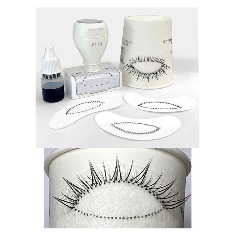 Grafting Lashes Training Seal Stamp For Press Paper Disposable Cups Lash Holder Eyelash Extension Practice Auxiliary Tools