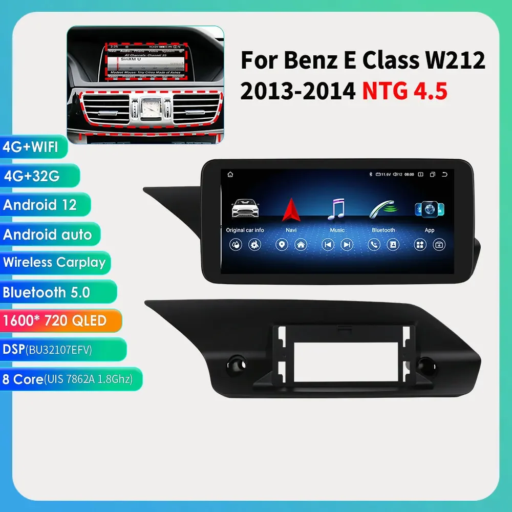 10.33'' Android autoradio voor Mercedes Benz W212 NTG 4.0 4.5 5.0 2009-2016 E-Klasse E200 E230 E260 E300 S212 Carplay 4G Bluetooth