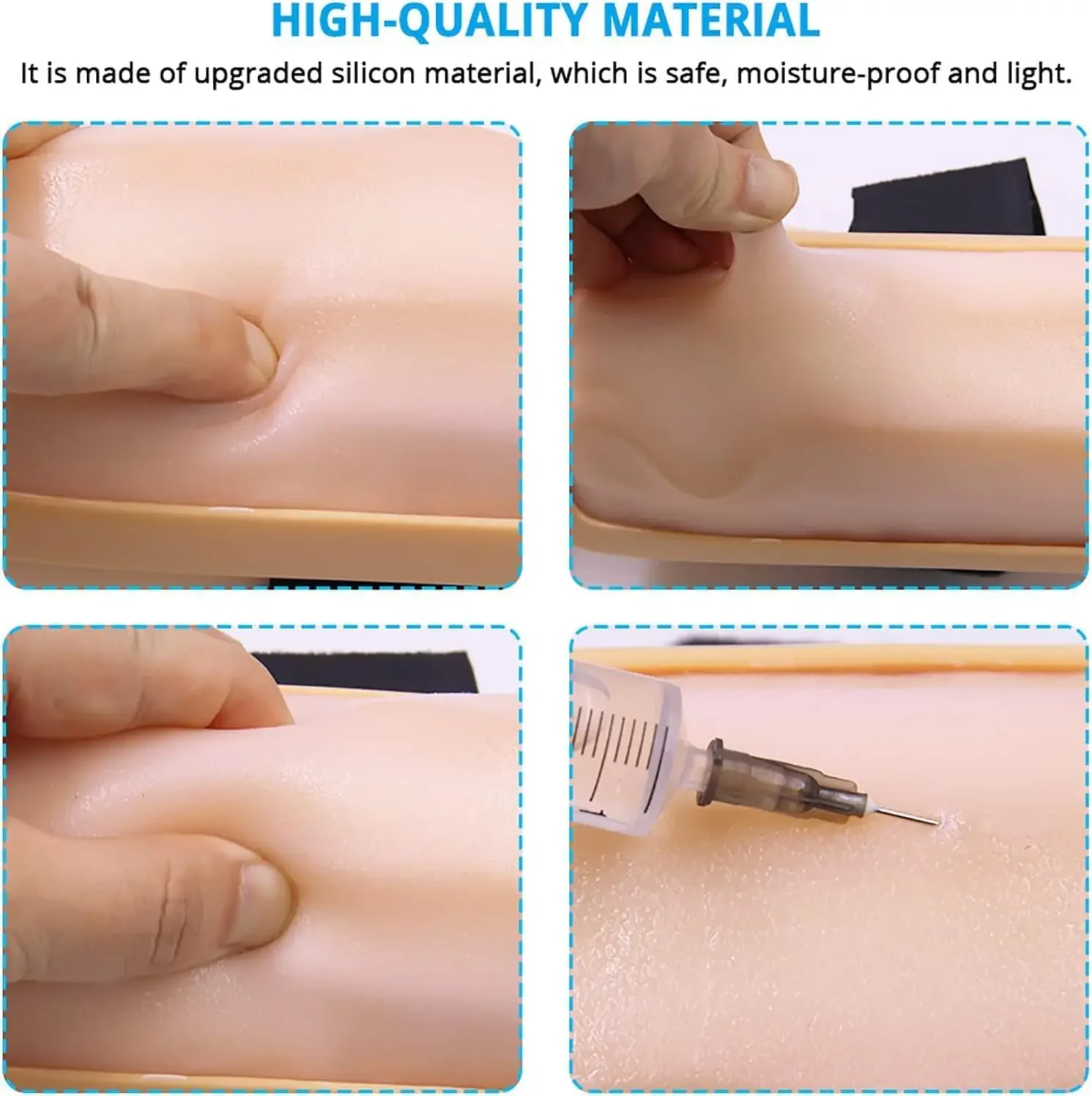 Forearm Venipuncture Model Wearable Arm Injection Training Mold Blood Collection Training Practice Model for Medical Staff