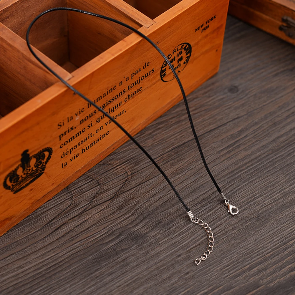 

100 Pcs Jewelry Rope Necklace Accessories Making Parts Bracelet Weaving Black Supplies Pendant DIY Pendants