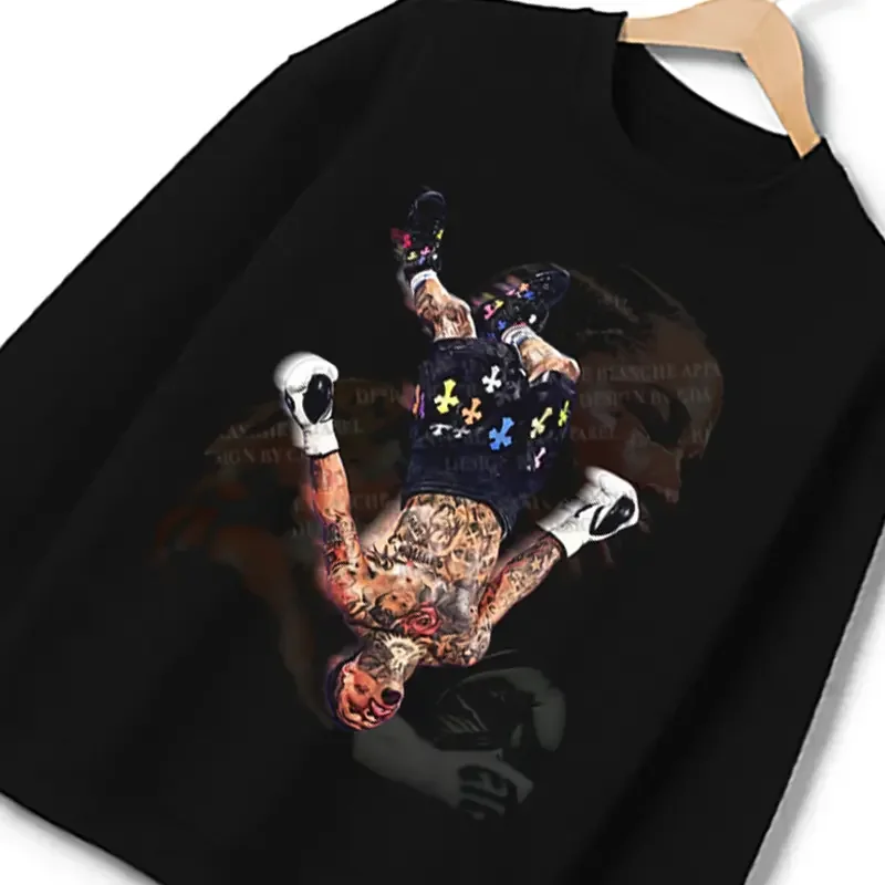 Tank Davis Flip Black Sweatshirt Boxing World Champion Custom Graphic Sweater Sweatshirt Cotton