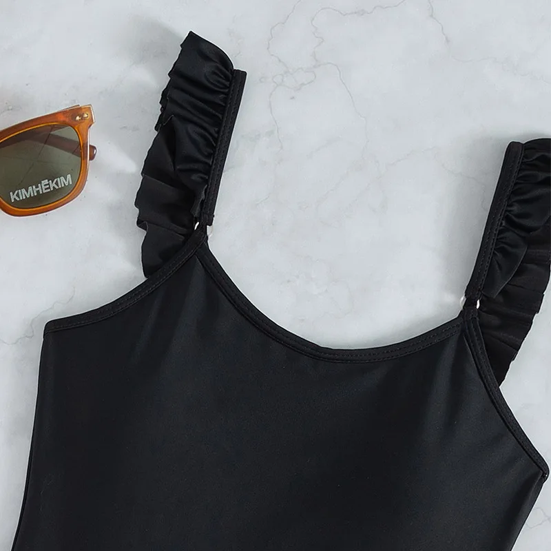 ملابس سباحة جديدة لعام 2025 أوروبية وأمريكية متعددة الألوان بحافة مكشكشة وتنورة مثيرة من قطعة واحدة ملابس سباحة بيكيني #3