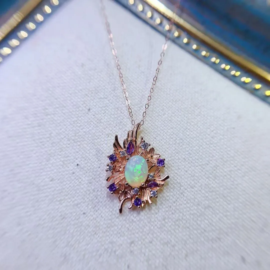 قلادة عصرية ورائعة من العقيق الطبيعي المذهل S925 من الفضة الإسترليني الأنيقة الفاخرة هدية مجوهرات لها