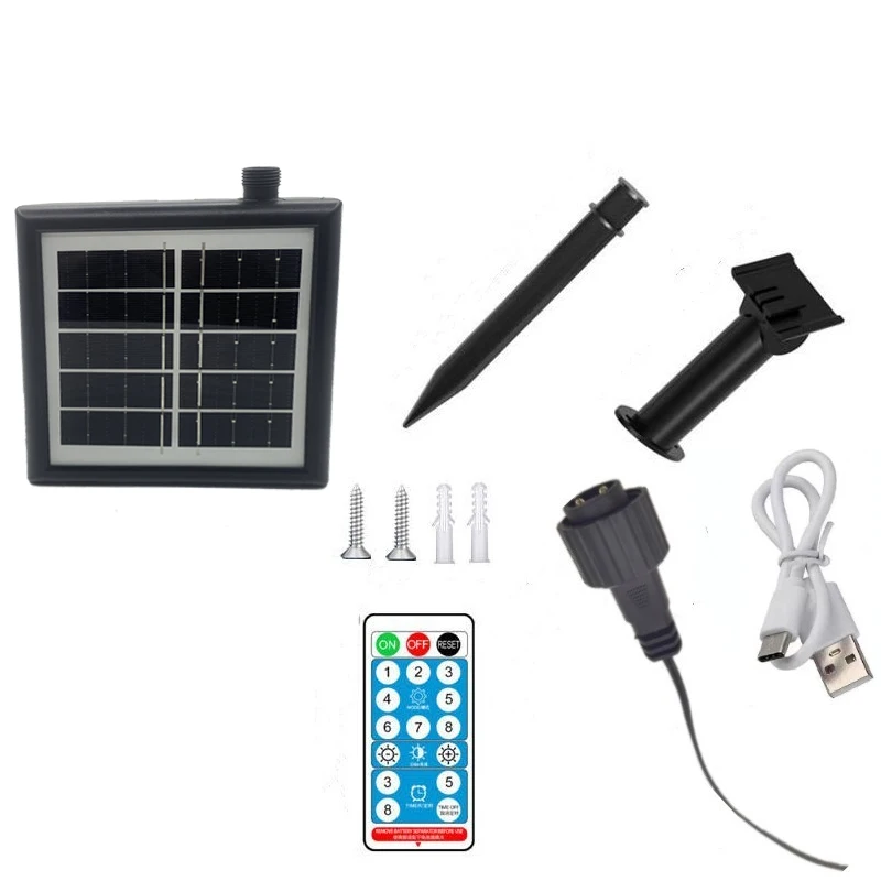 With TYPEC charging remote control solar lamp string control box, 3.7V boost output 24V solar lamp string controller