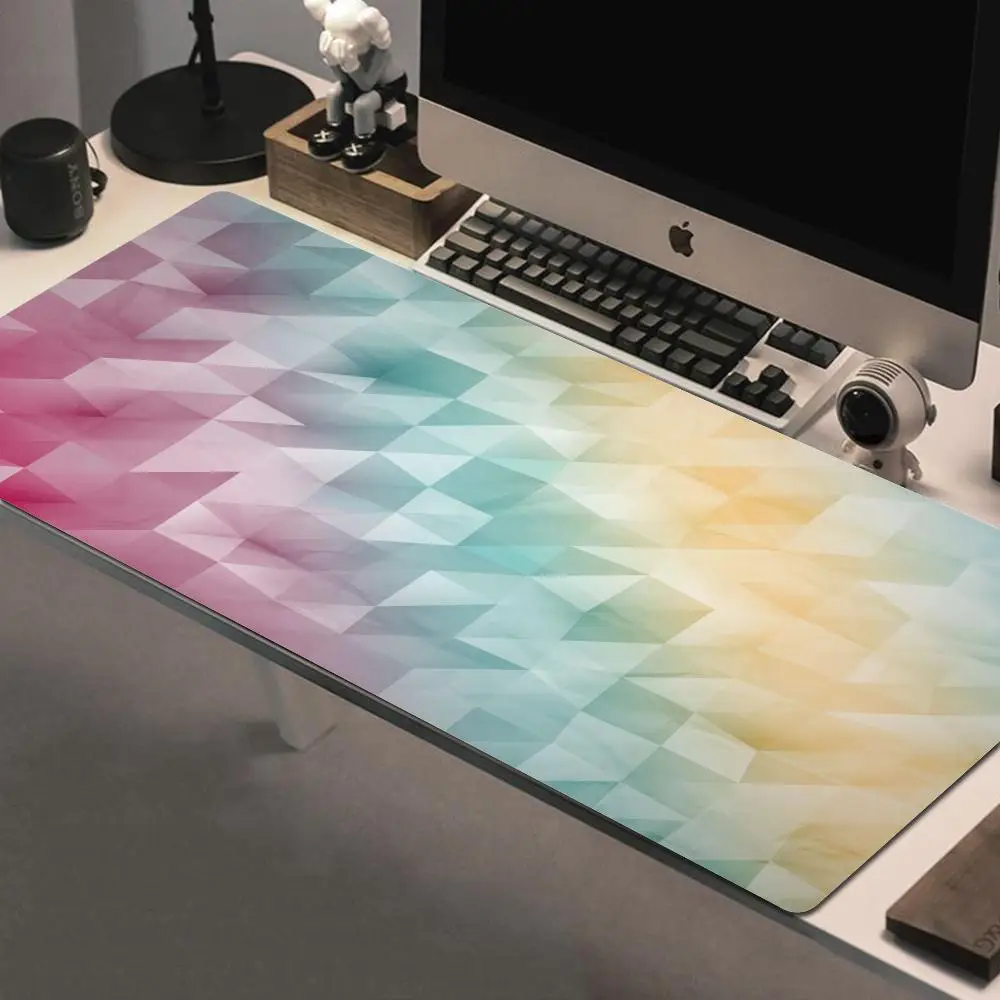 

Pastel Colorful Mousepad Large Gaming Mouse Pad LockEdge Thickened Computer Keyboard Table Desk Mat