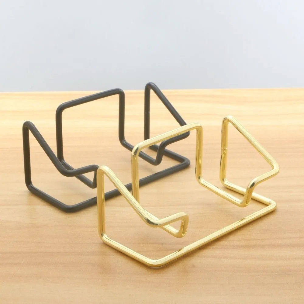 Metal Business Card Holder Rustproof Minimalist Card Display Stand Multifunctional Space-saving Name Card Stand School