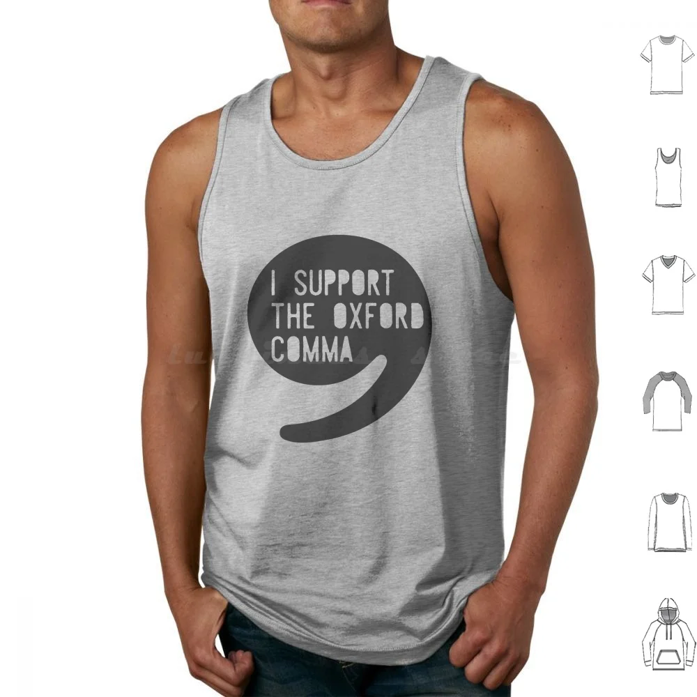 I Support The Tank Tops Print Cotton Literature Teacher Teach Teaching English Grammar Typography Funny Language School