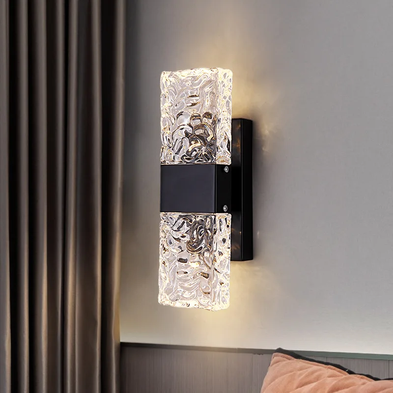

Light luxury bedroom LED wall lamp Modern bedroom bedside lamp Simple TV background wall Aisle stair wall lamp