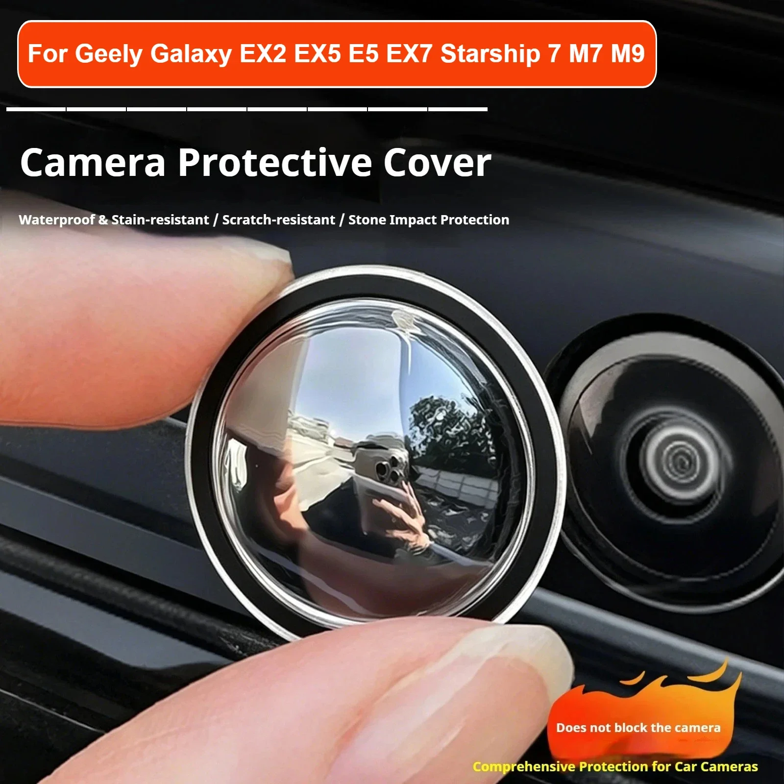 For Geely Galaxy EX2 EX5 E5 EX7 Starship 7 M7 M9 Car Camera Protection Cover 360 Panoramic Anti-fog Function Camera Lens Cover