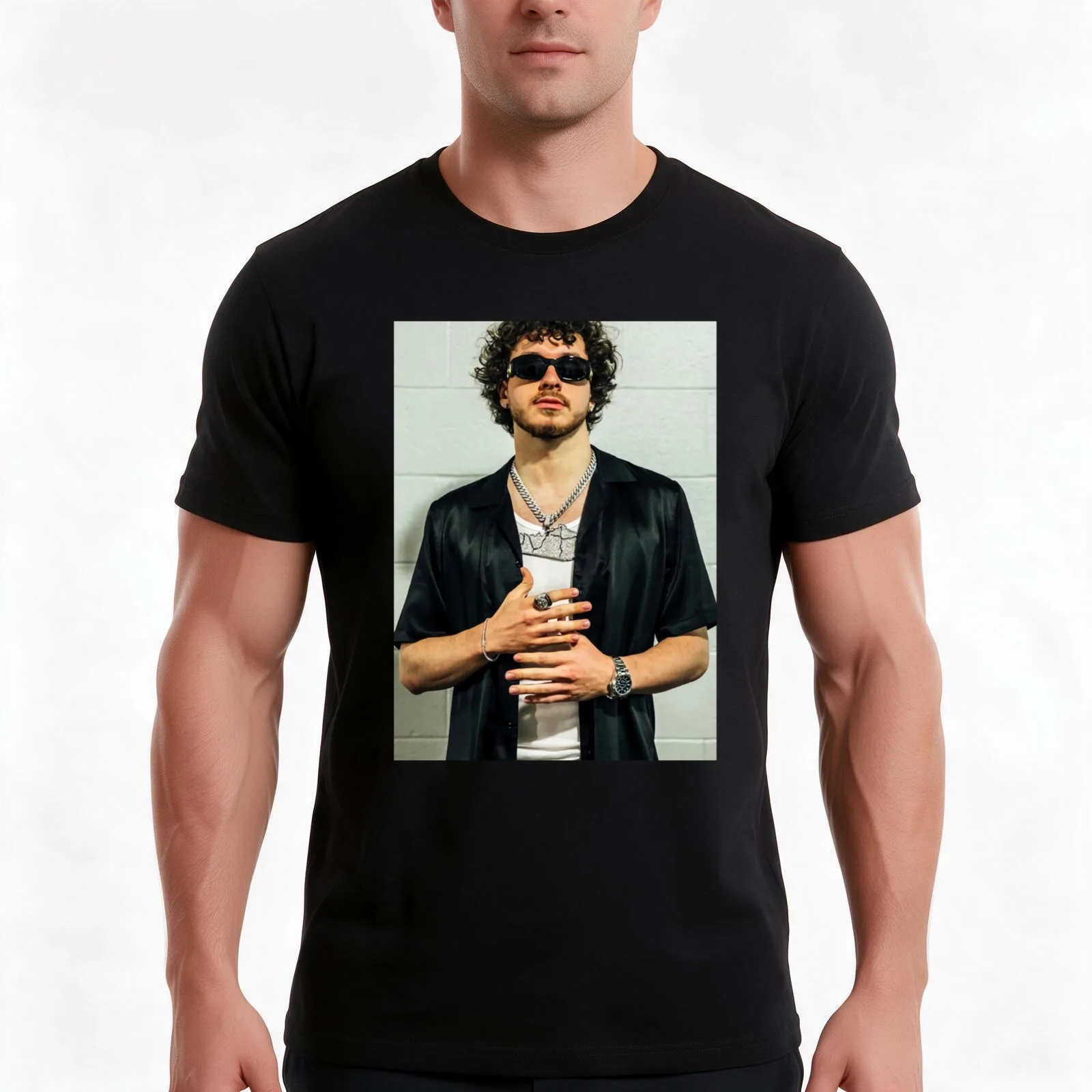 Jack Harlow has the world at his feet T-Shirt, Summer Casual Cotton Tee, Oversized Streetwear Tops, Vintage Graphic Print
