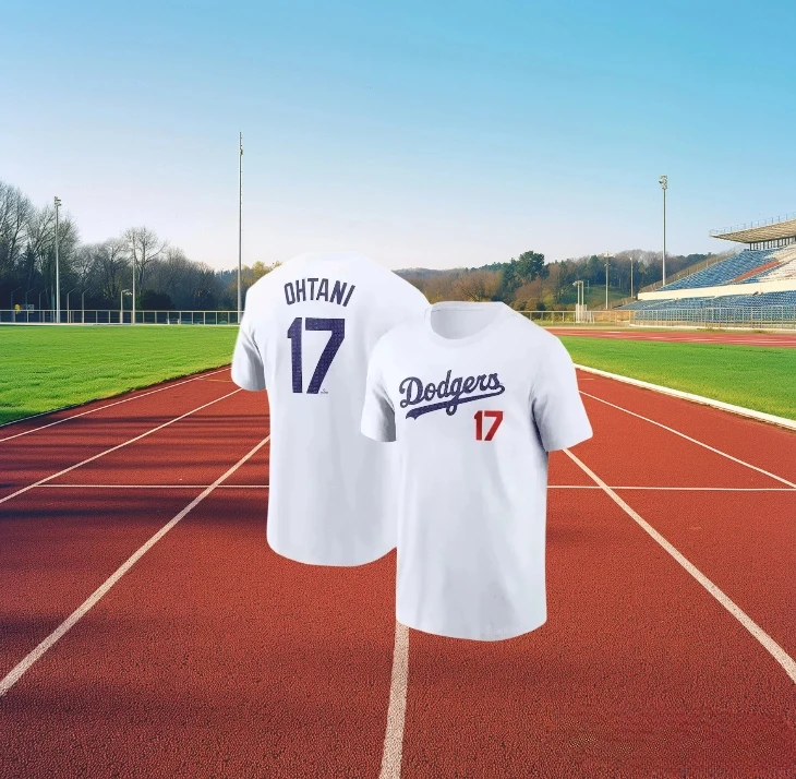 2025 New Baseball League Los Angeles Dodgers No. 17 Short Sleeve T-Shirt Comfortable Quick Drying Breathable Sweat Absorbing