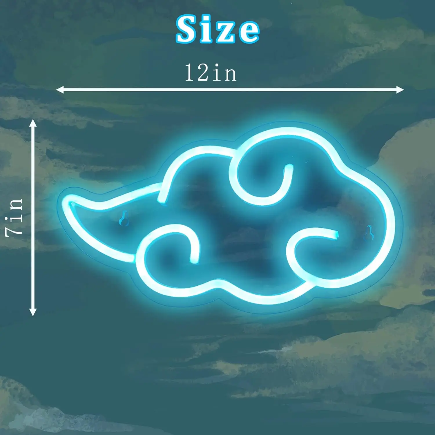 لافتات ضوء النيون زرقاء LED للألعاب ، إضاءة ليلية كرتونية لغرفة النوم ، ديكور حائط ، طاقة USB مع مفتاح ، غرفة ألعاب ، هدية عيد ميلاد
