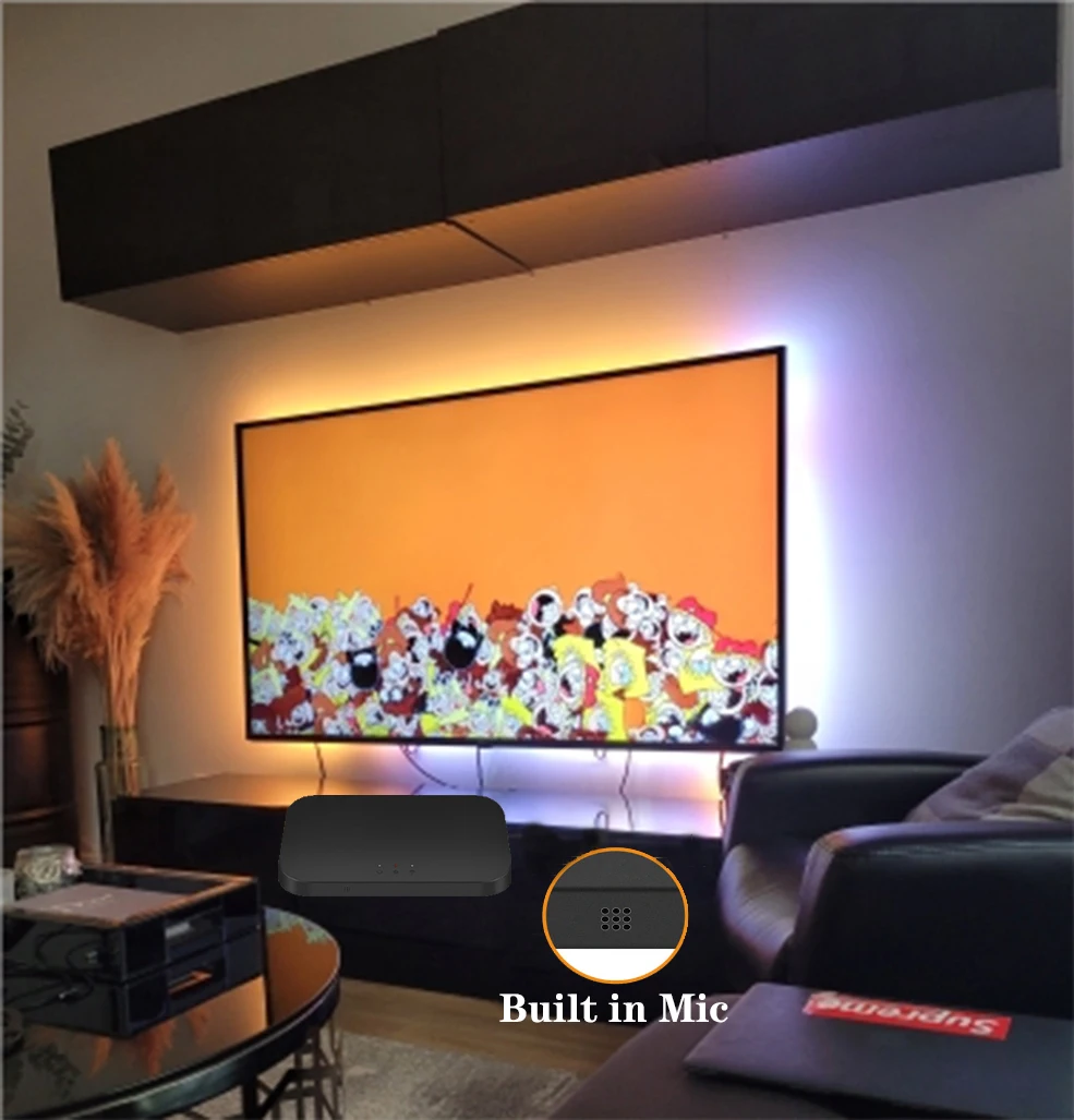 Imagem -03 - Luz de Imersão para pc Compatível com tv Box Hdmi Wi-fi Smart Led Strip Light Music Sync Compatível com Alexa e Google Assistant