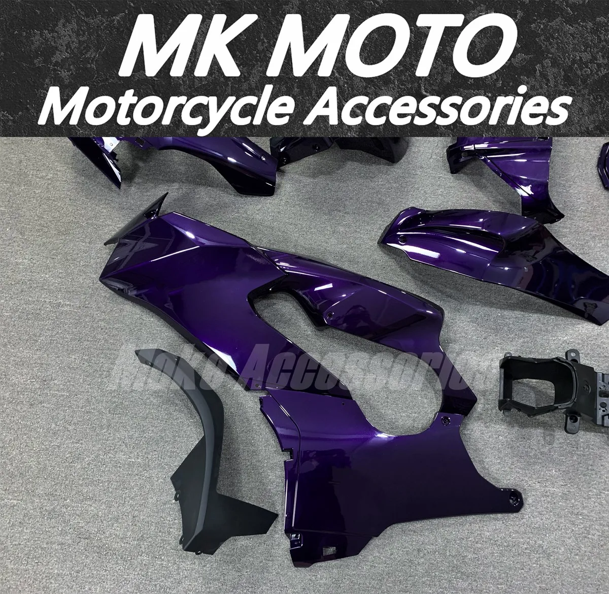 Moke moto Motorcycle Fairings Kit Fit For ZX-10R 2021 2022 2023 2024 2025 Ninja Bodywork Set ABS injection Dark purple New