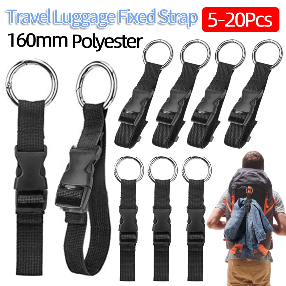 5-20 قطعة أمتعة السفر حزام ثابت مع الإصدار مشبك ظهره حزام خارجي مكافحة سرقة ظهره جاكيتات القابض أدوات السفر #2
