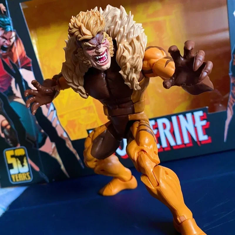 

2024 6-inch Marvel Legends Series Figure Wolverine 50th Anniversary Marvel's Logan Vs Sabretooth Collectible Figure Doll Gift