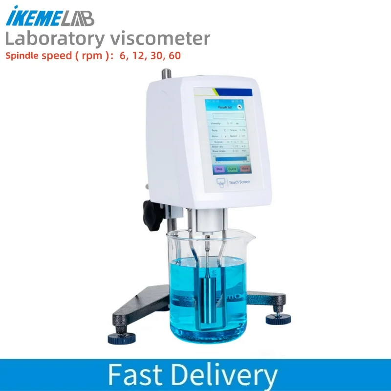 IKEME Digital Rotational Viscometer High Viscosity Laboratory Color Touch Screen Viscometer Electronic Measuring Instrument