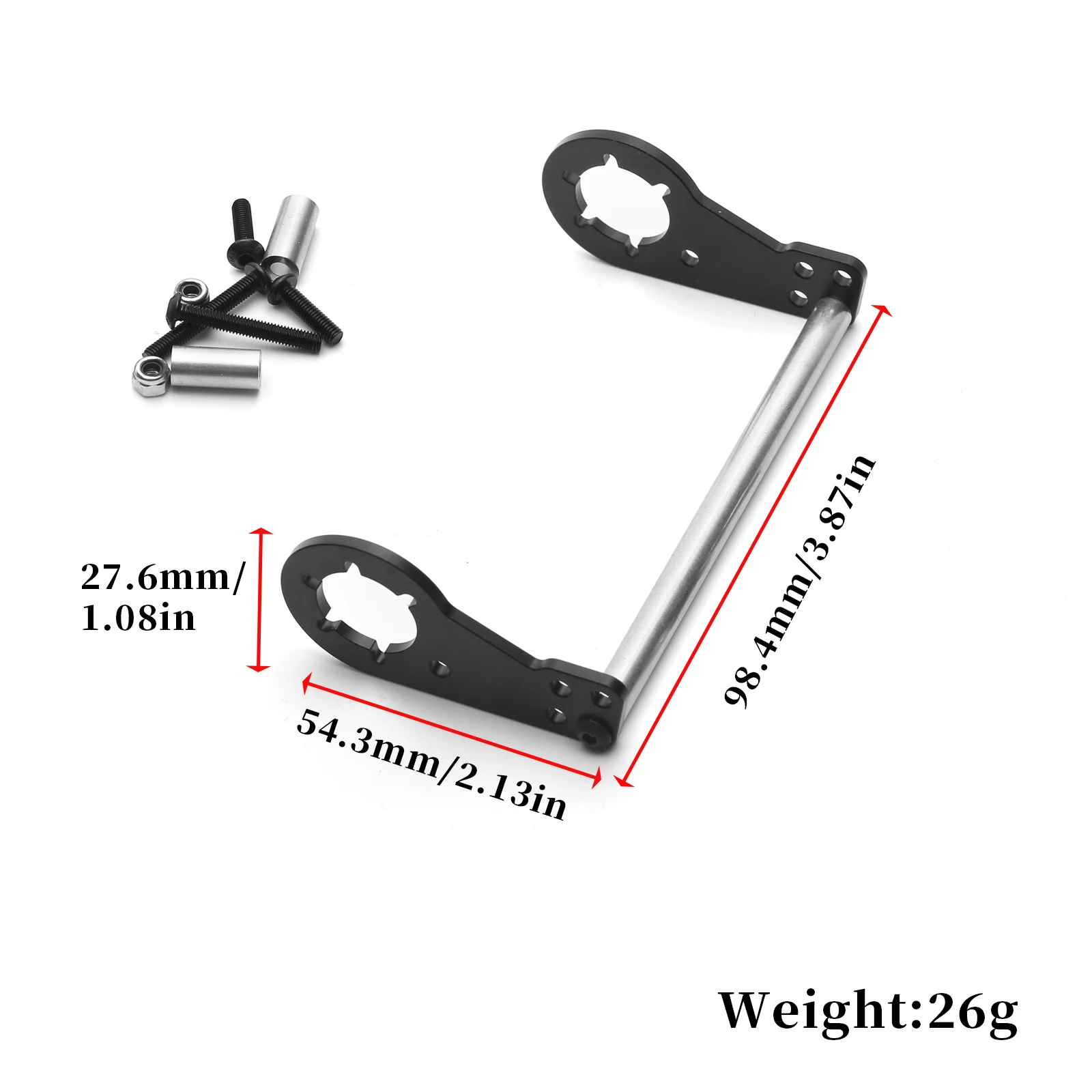 RC Car Aluminum Rear Shock/Damper Mount for Tamiya CW-01 Chassis Lunch Box Crawler Upgrades Parts