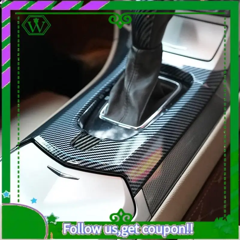 AC34-مركز التحكم والعتاد غطاء لوحة مكون الكسوة لكاديلاك CTS 2008 2009 2010 2011 2012 2013 - ABS ألياف الكربون #4