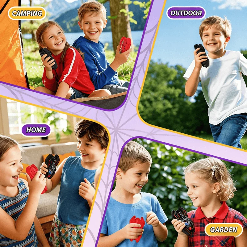 لعبة لاسلكية تخاطب للأطفال، جهاز اتصال لاسلكي عنكبوت يونيكورن ديناصور للأطفال من واحد إلى واحد، اتصال داخلي لاسلكي طويل المدى محمول باليد T