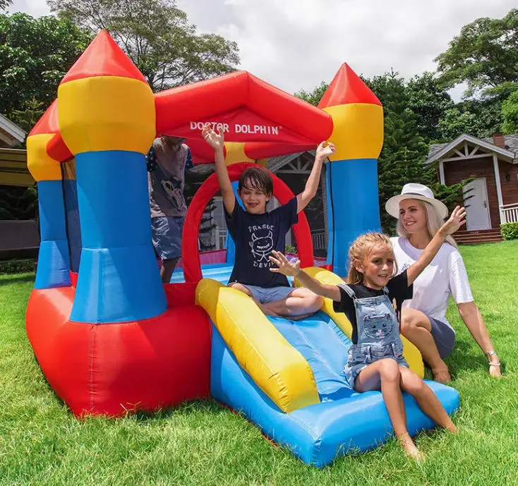 with Blower Set Indoor Oxford Cloth Inflatable Castle New Home Playhouse Oxford Cloth Children's Inflatable Trampoline