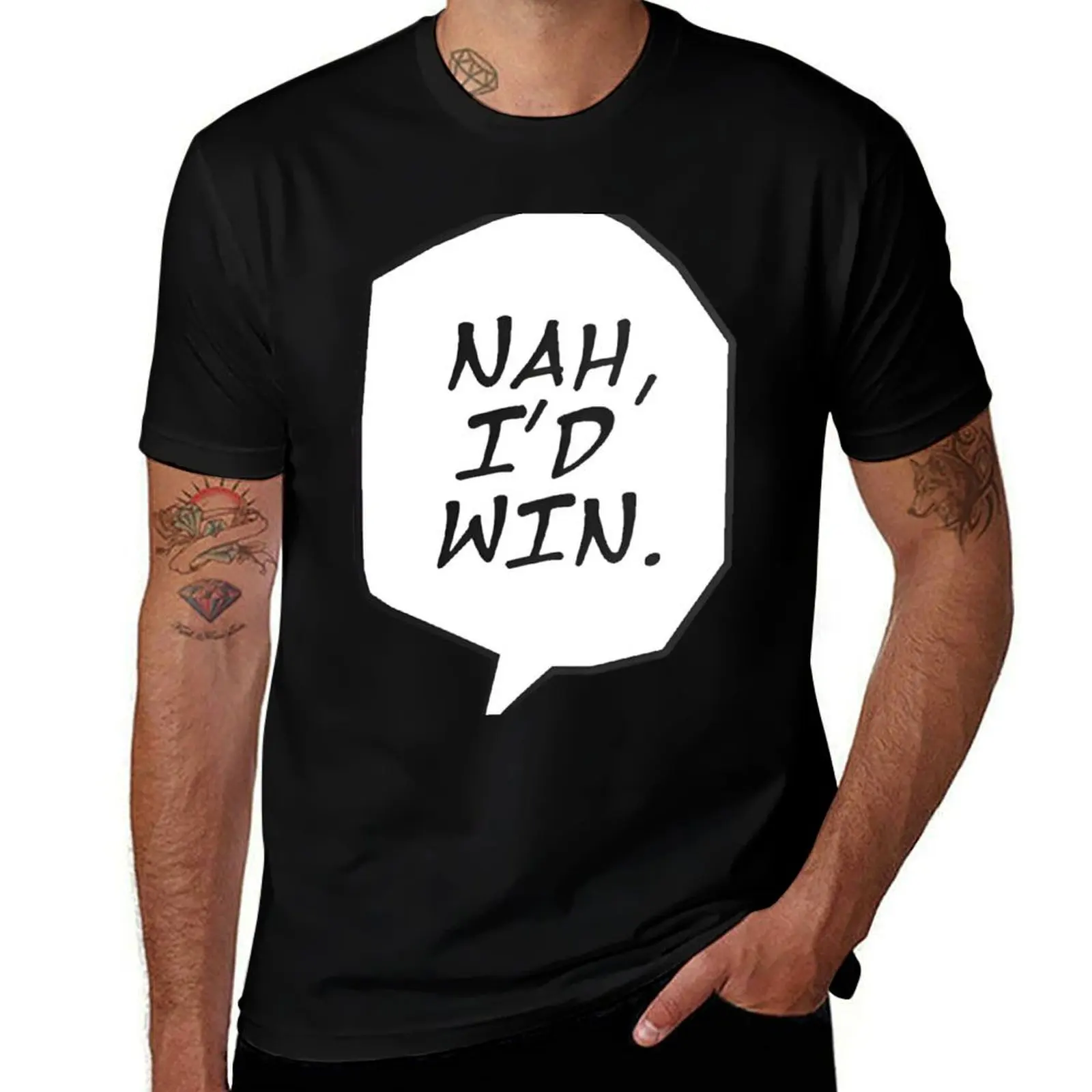 Nah I'd win T-Shirt Simple Line Art Print Tee