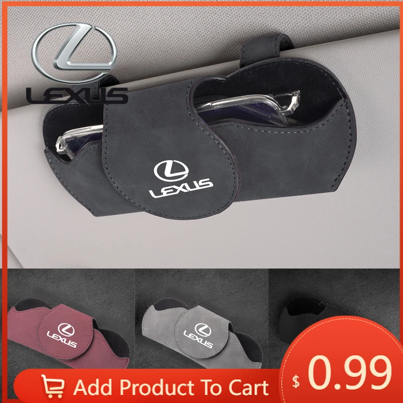 

Interior Stickers Car Logo Glasses Case Sun Visor Sunglasses Card Organizer Box For Lexus RX300 IS200 IS250 ES350 Ct200h UX250h