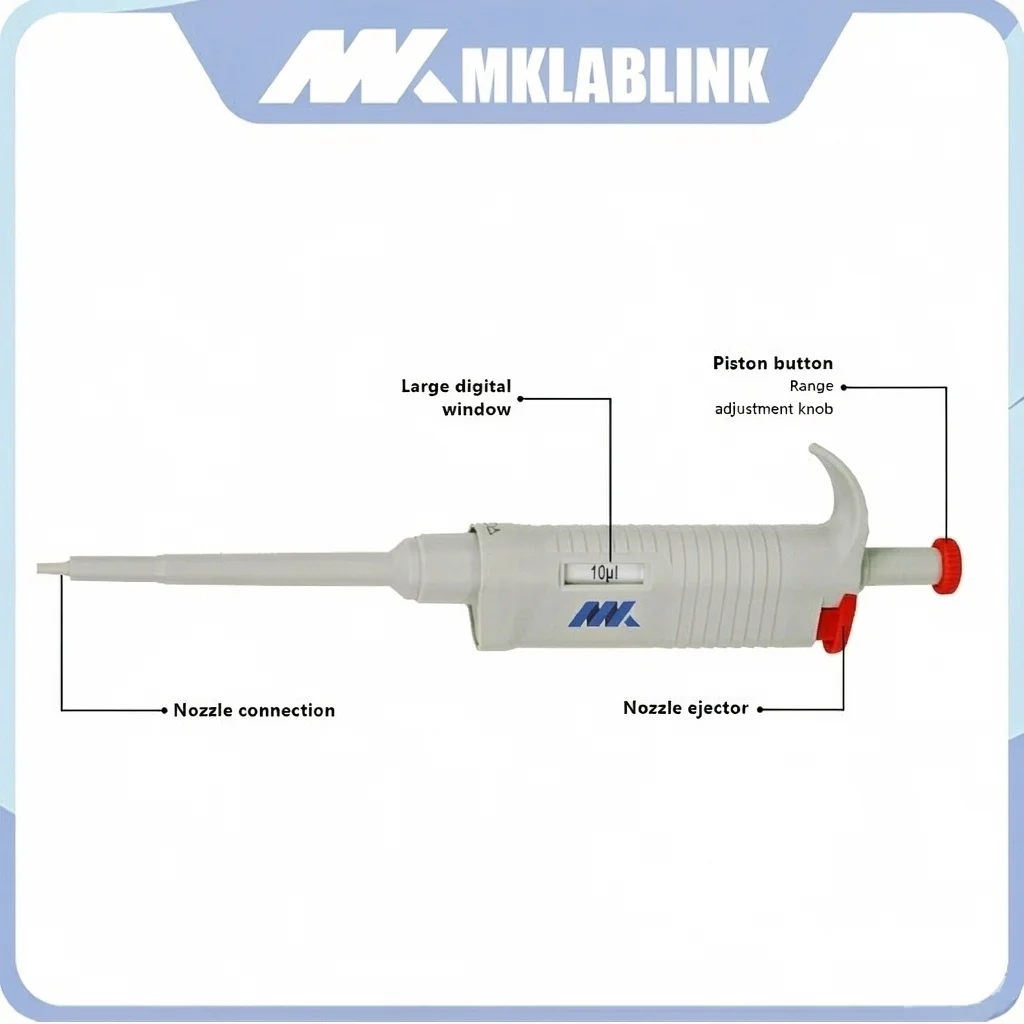 MKLABLINK Fully Autoclavable Pipette Single-Channel Fixed Volume Pipette