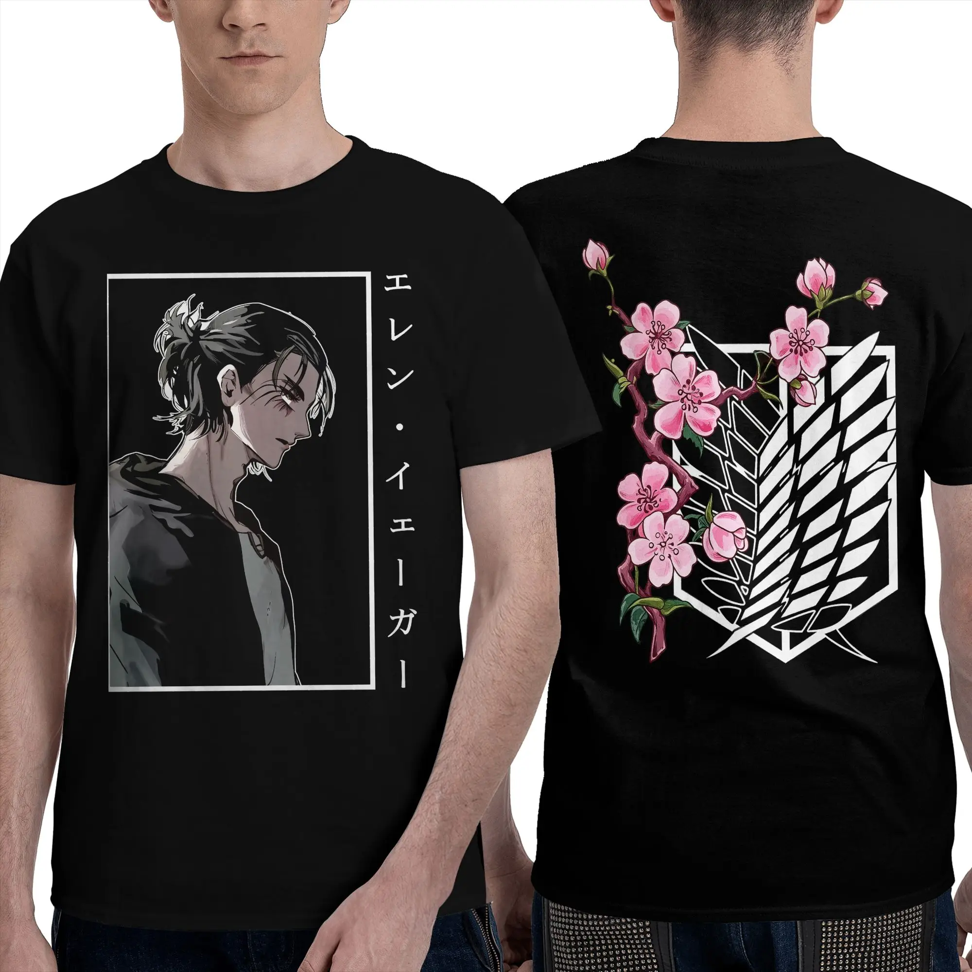Attack on Titan Pure Cotton T-Shirt For Man Summer  Vintage T-Shirts Round Neck Fashion Tee Shirt Plus Size Hot Sale Clothing