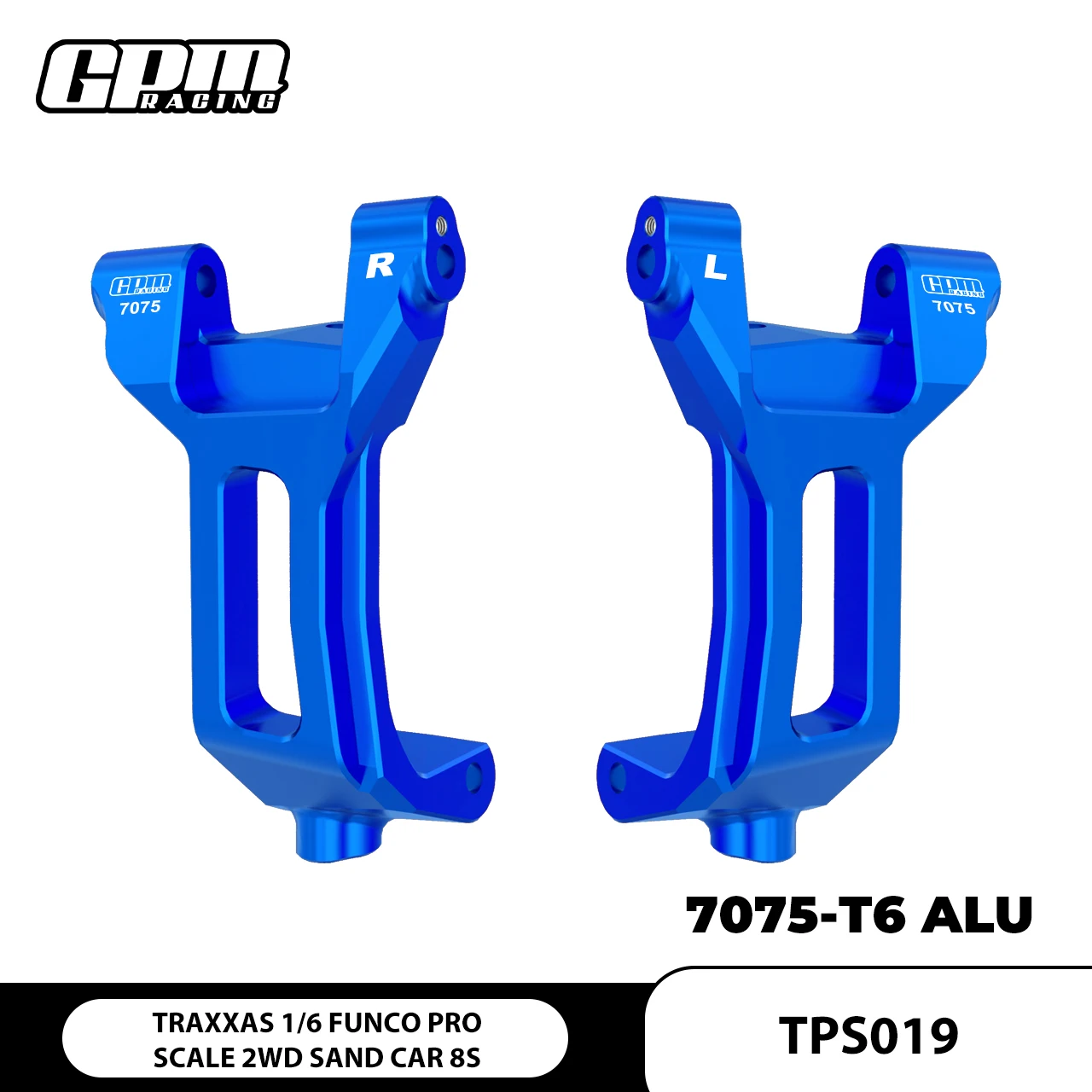 

7075 ALLOY FRONT CASTER BLOCKS FOR TRAXXAS 1/6 FUNCO PRO SCALE 2WD SAND CAR 8S