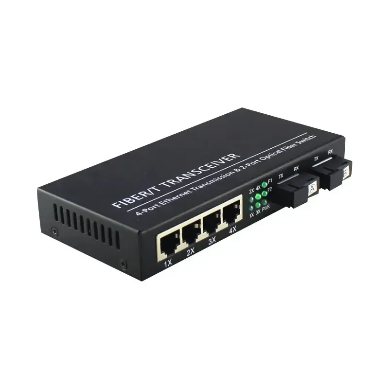 2F4E Fast Erhetnet Switch 100/1000M 2 Fiber Port 155M 2 SC 25KM 4 UTP RJ45 Fiber Optical Switch