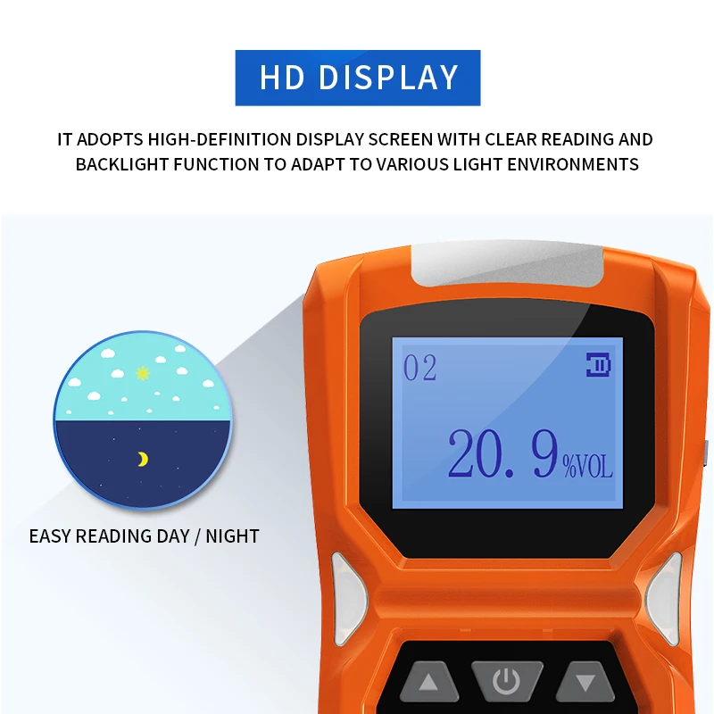 Portable Industry H2/O3/CO/PH3/CO2/H2S/NH3/O2/NO2/NO/EX/CH4 Gas Detector Combustible Gas Alarm detetcor USB charge 0-100%LEL