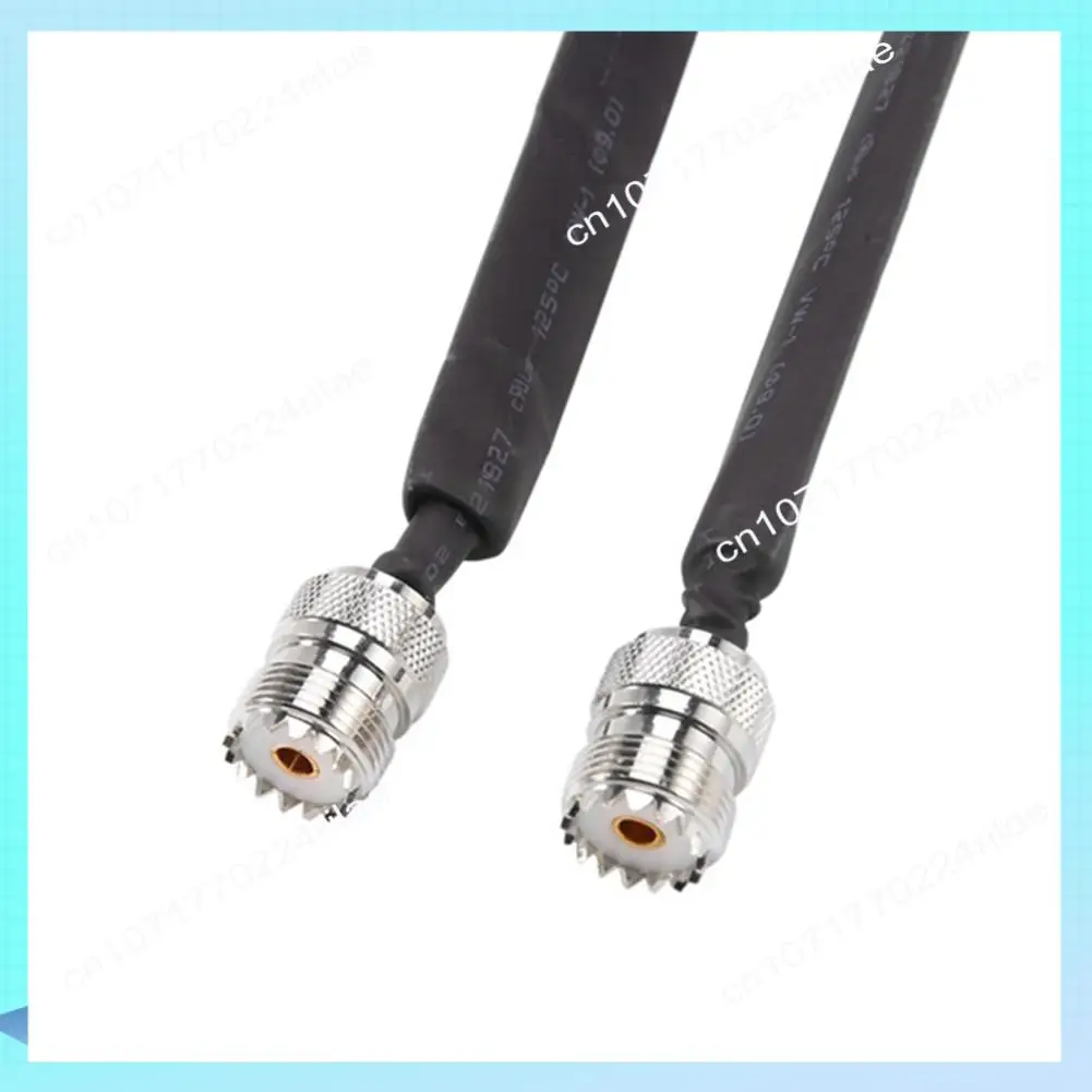 A17Z porte/fenêtre passant à travers le câble Coaxial RF plat SO239 UHF femelle à UHF femelle 50 Ohm RF cordon d'extension Coaxial en queue de cochon