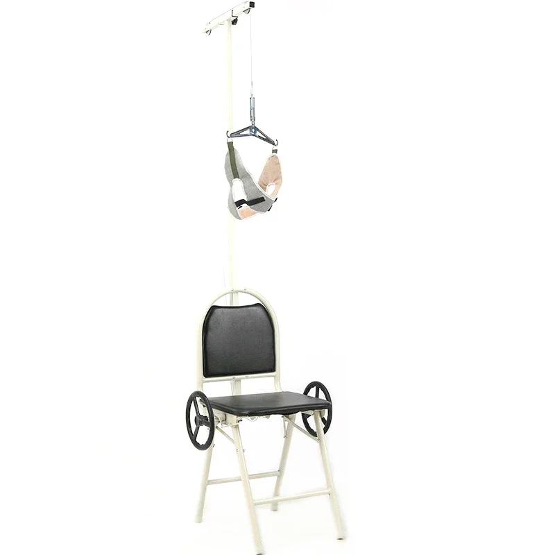 Convenient T-Shape Reinforced Support Home Rehabilitation Chair for Cervical Traction and Orthopedic Correction Devices