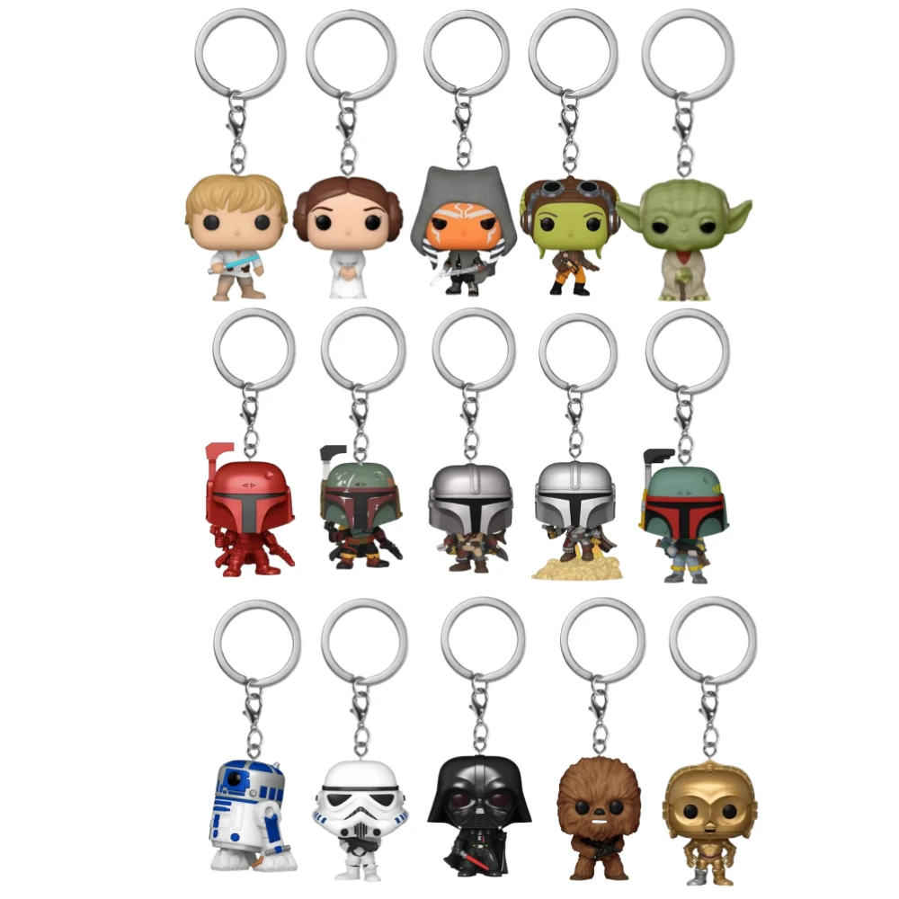 13 أنماط المفاتيح الطفل يودا المفاتيح لعبة بوبا فيت Ig-11 ماندالوريان دارث فيدر سترومتروبر Keyrings حقيبة اكسسوارات هدية
