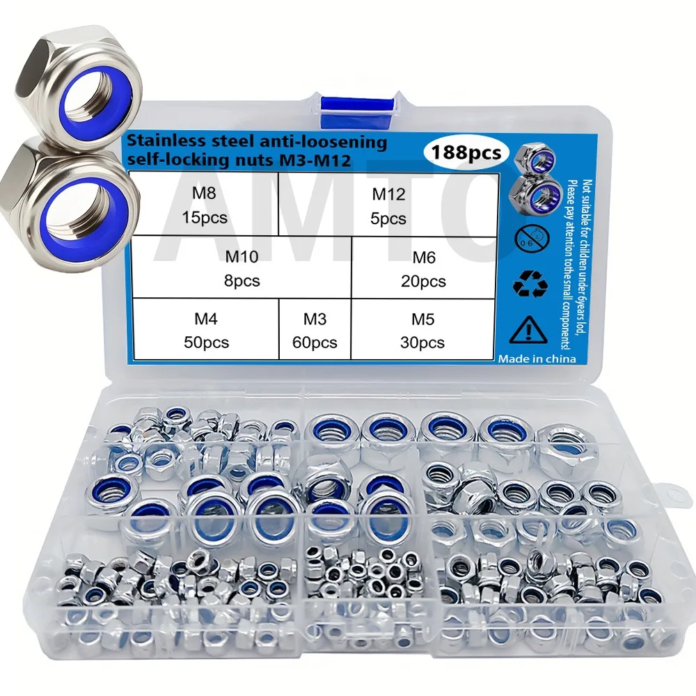 kit-de-188-pecas-de-porcas-de-travamento-anti-desaperto-e-antiderrapantes-m3-m4-m5-m6-m8-m10-m12-evita-que-porcas-se-soltem-por-vibracao