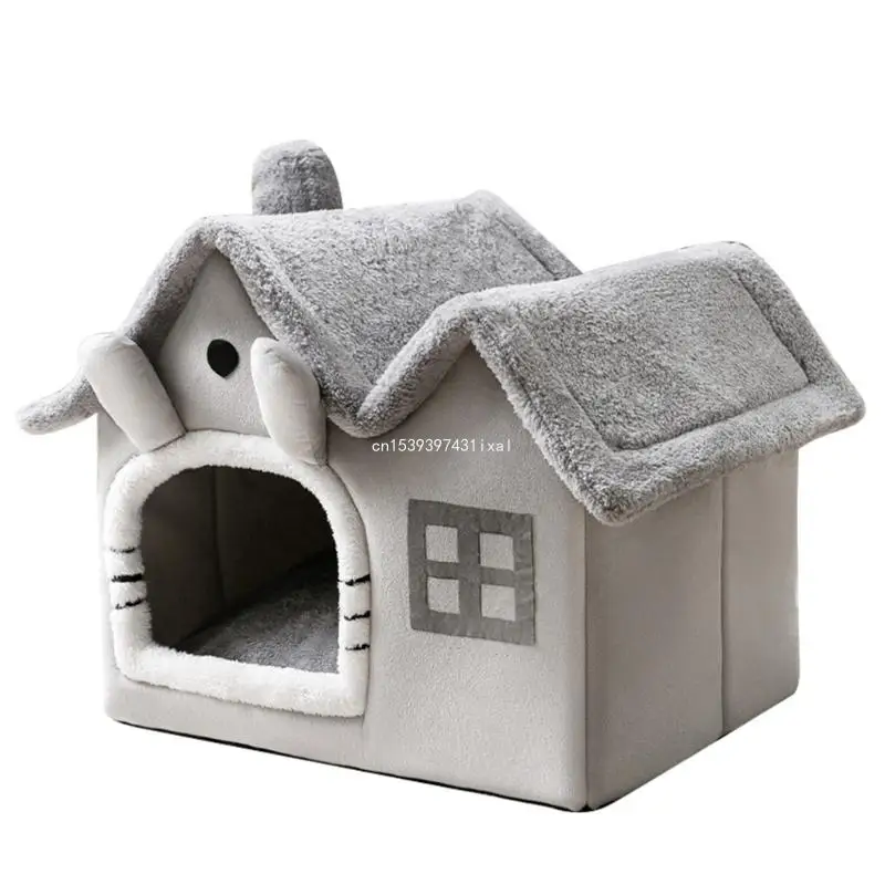 

Soft Bed Deep Sleeping Bed Dog Winter House Detachable Enclosed Pet Tent for Kitten Bunny Sleeping Supplies