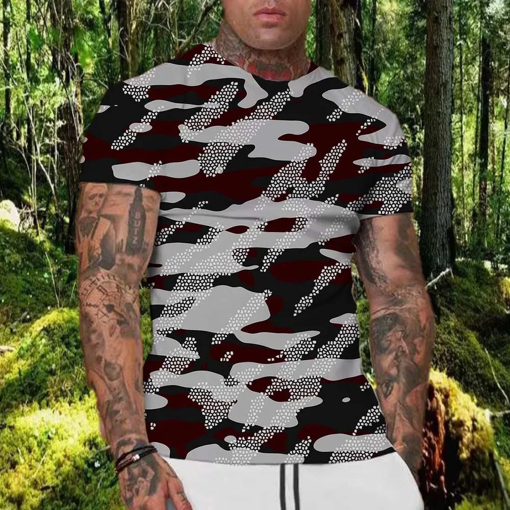 

Лето 2025 года, пригодная для приключенческой школы, дышащая, удобная, быстросохнущая, для взрослых, студентов, тренировочная камуфляжная футболка