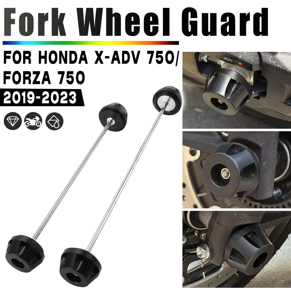 

Motorcycle Accessories Axle Fork Anti-fall Rubber Protection Bar Wheel Sliders Crash Protector For HONDA Forza750 NSS 750 X-ADV