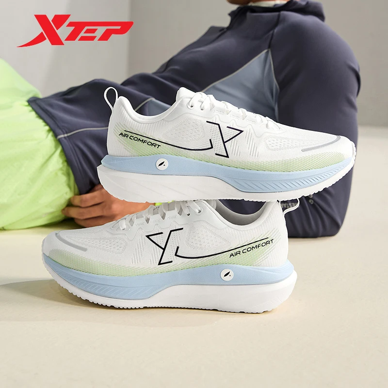 Xtep Cloud DC Running Shoes For Men 2024 Spring  Men's Sports Shoes  Comfortable Lightweight Thick Sole Sneakers 876119110029