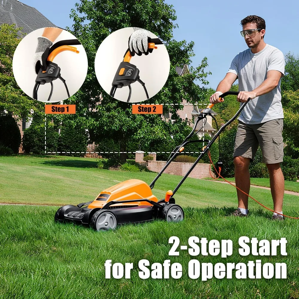 Cortacésped eléctrico LawnMaster de 12 amperios con ancho de corte de 19 pulgadas ME1218X.01