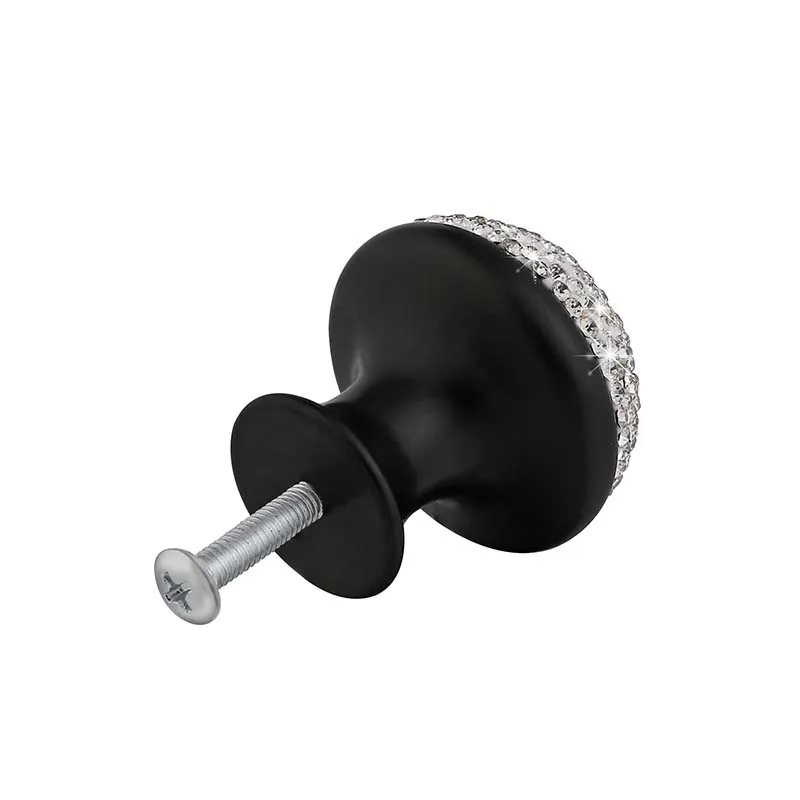 Modern Simple Children's Diamond Crystal Handle Colorful Wardrobe Cabinet Drawer Free Punching Single Hole Handle Cabinet Knobs