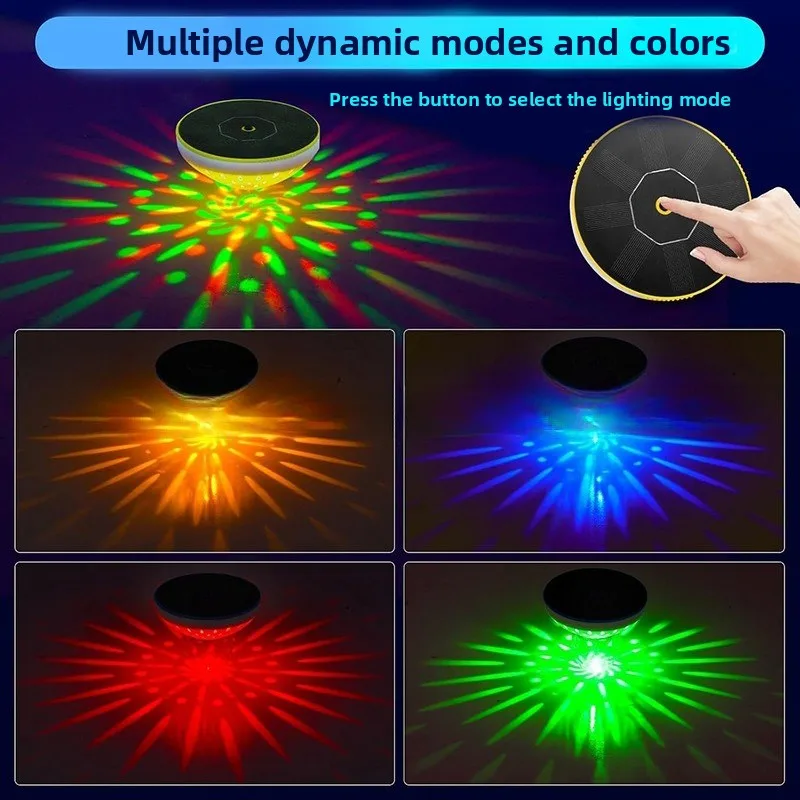 Sealed Waterproof Solar Remote Floating Light 10 Adjustable Colors For Home Pool Pond Summer Night Soft Water Decor Lamp