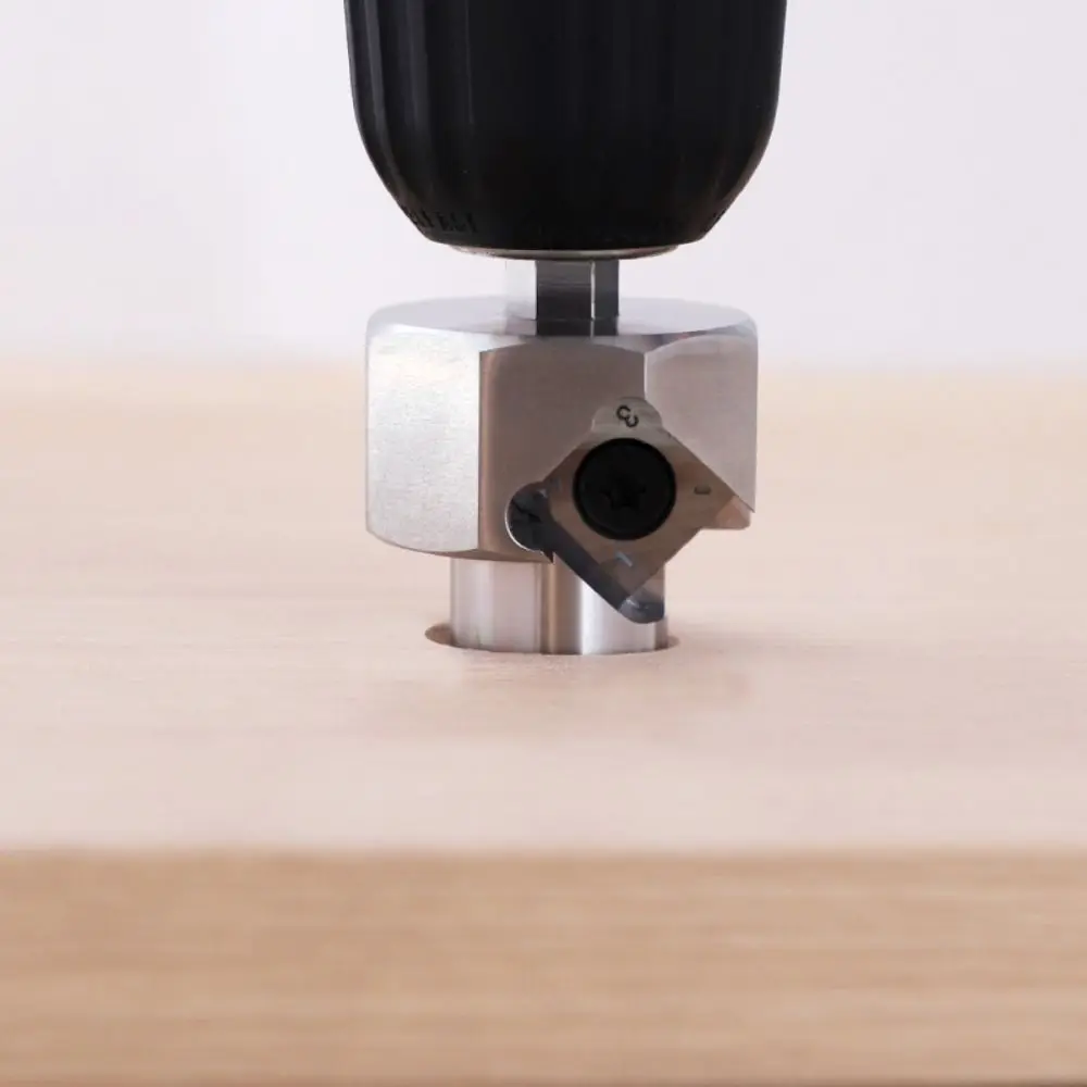

Stainless Steel Bench Dog Hole Chamfer Reamer 20mm 3/4 Inch Shaping Trimmer Alloy Steel Hex Shank Quick Punching Tool