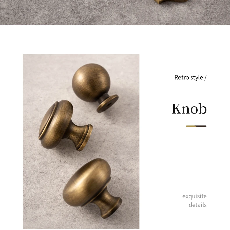 Antique brass cabinet knob with backplate product image 15