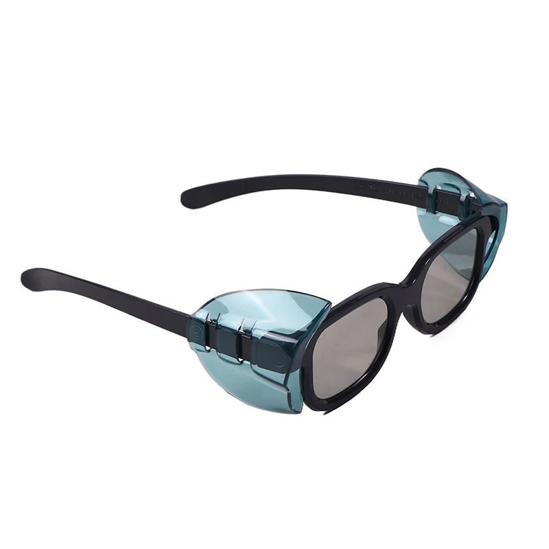 1 Pair 12/17mm TPU Flexible Safety Eye Glasses Side Shields Protector Flap Fits All Size Frame