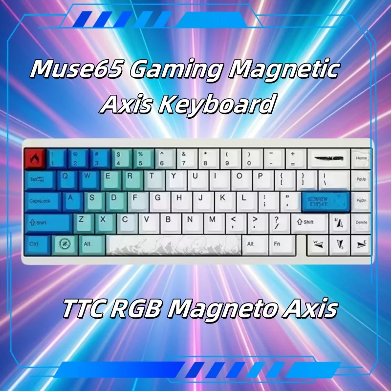 Muse65 Magnetic Axis Mechanical Keyboard 67 Key Rgb Light Effect Metal Material Hot Swappable Tablet Laptop Gaming Keyboard