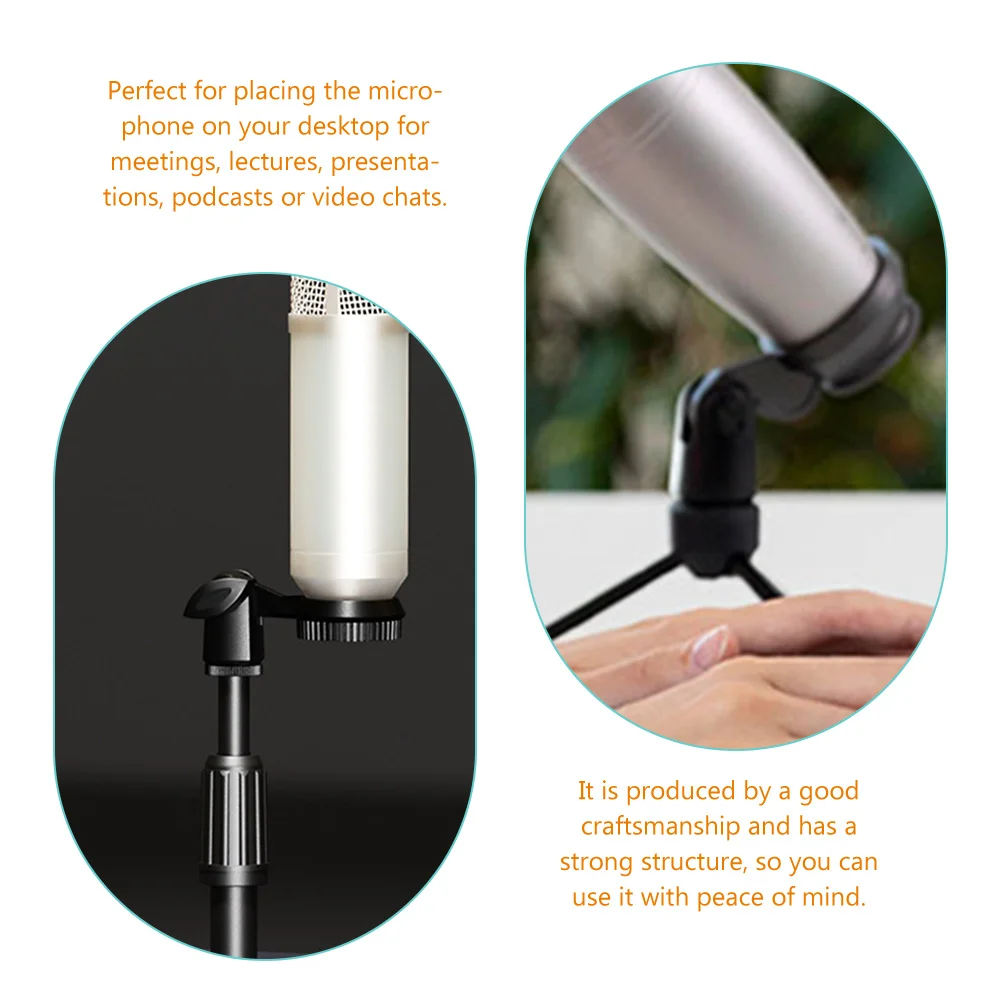 4pcs Mic Stand Clip Microphone Holder 270 Degree Rotation Standard Threaded Connection Universal Mic Clip Ring Bracket