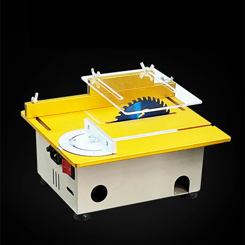 300W Mini Table Saw Professional Mini Cutting Machine DIY Electric Woodworking Household Cutting Machine 12-24V 13000r/min 2.9cm